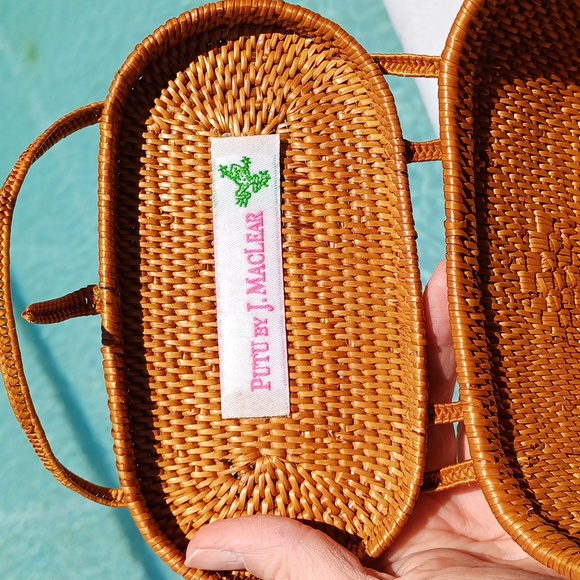 Putu by J. Maclear mini rattan wicker top handle purse vintage - Picture 4 of 17